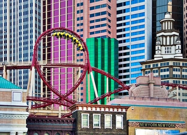 Image result for New York-New York Roller Coaster