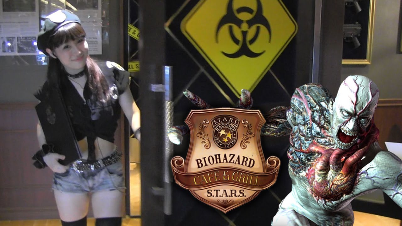 Hasil gambar untuk resident evil cafe japan